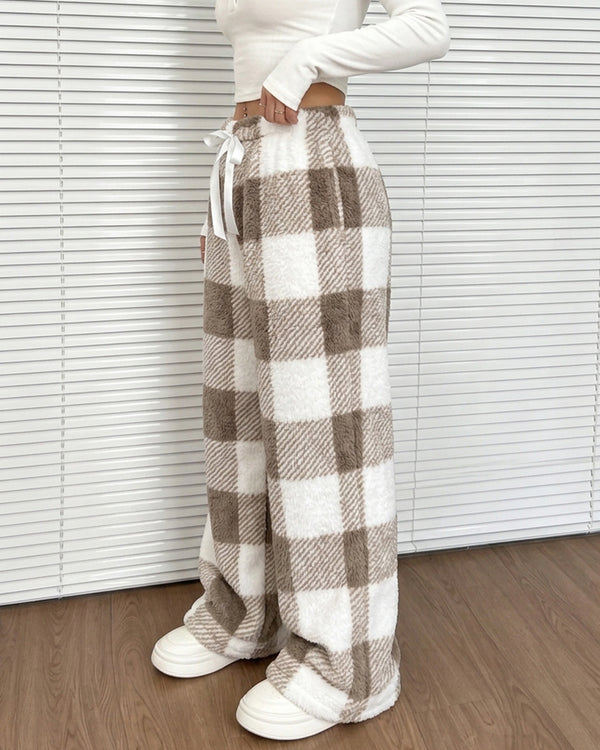 Curvvvy™ Luftige Baumwoll-Leinen-Hose mit weitem Bein und Smok-Bund