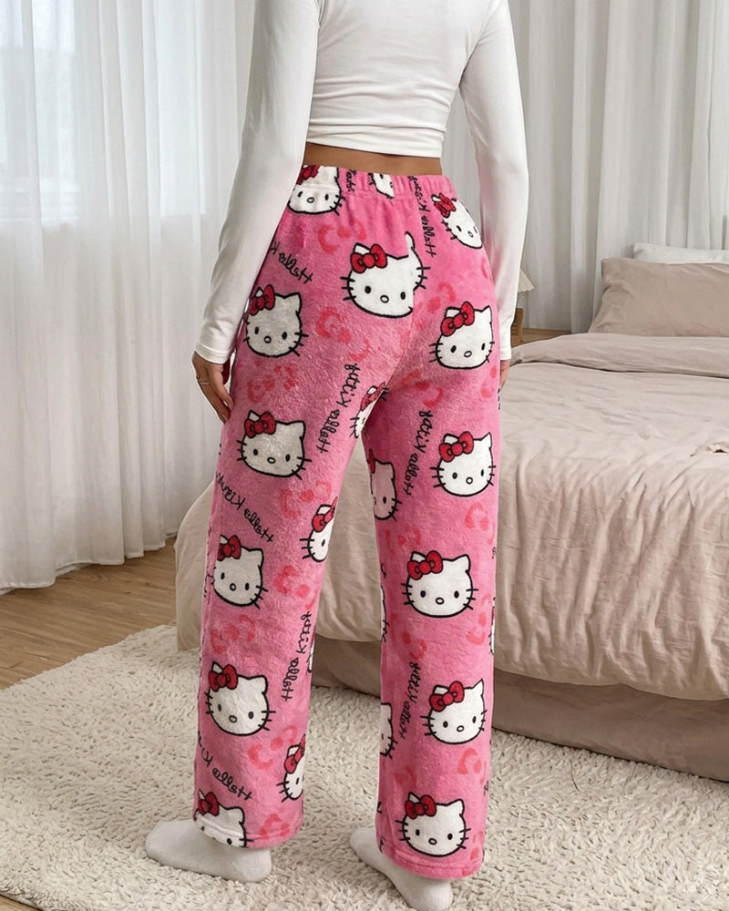 Curvvvy™ Luftige Baumwoll-Leinen-Hose mit weitem Bein und Smok-Bund