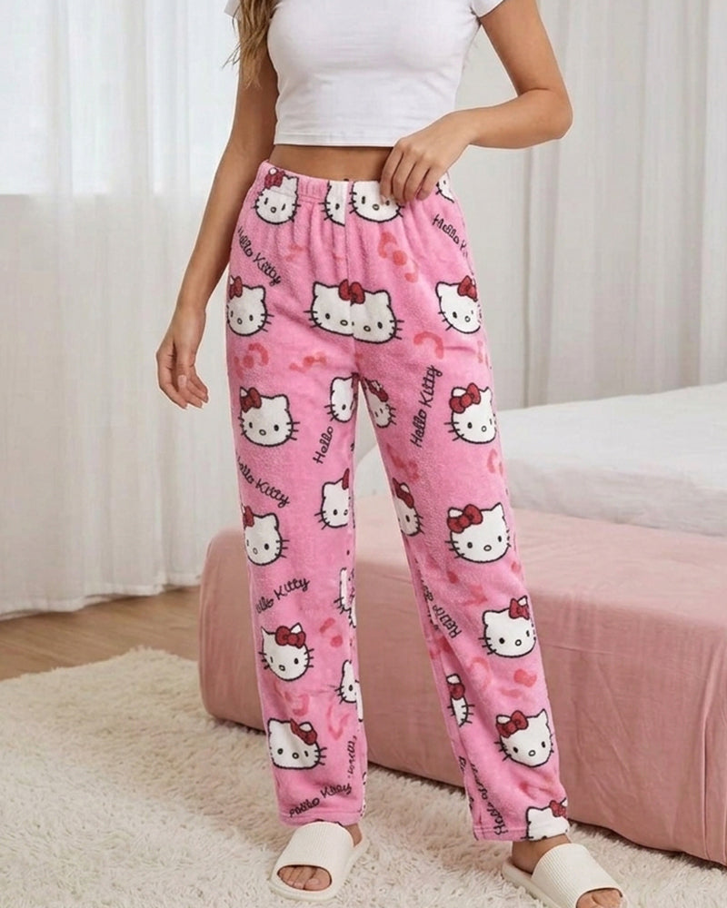 Curvvvy™ Luftige Baumwoll-Leinen-Hose mit weitem Bein und Smok-Bund