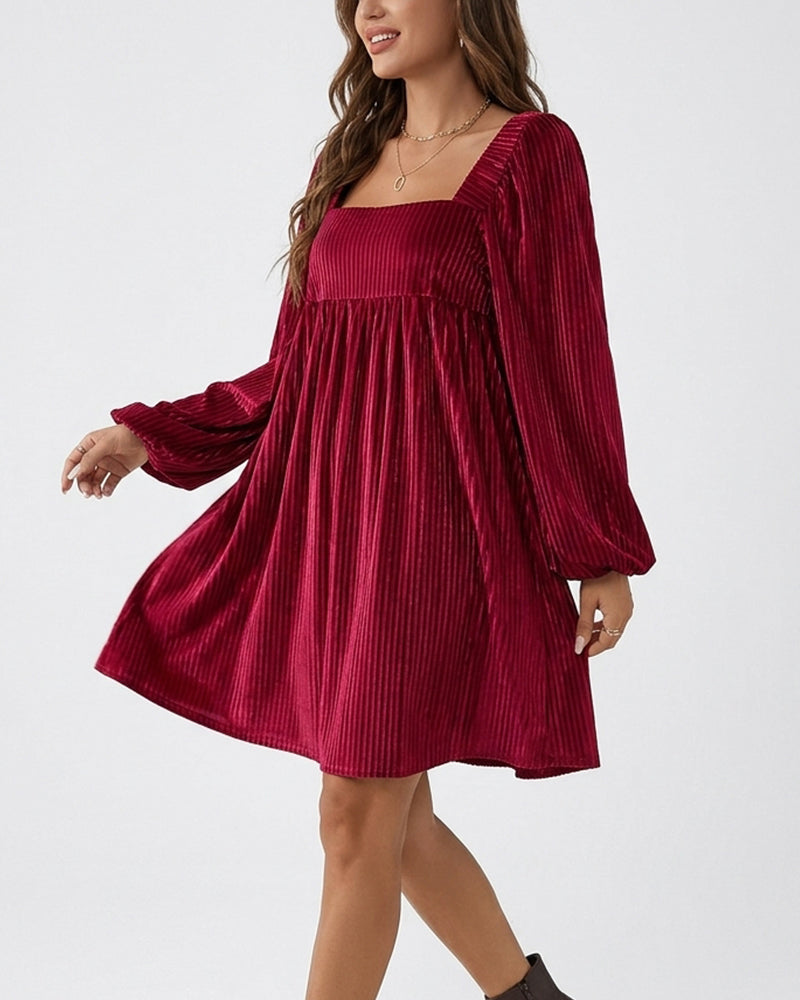 Curvvvy™ Figurbetontes Mini-Kleid mit Leopardenmuster und Trompetenärmeln