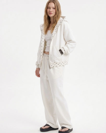Curvvvy™ Completo Casual con Top con Spalle Scoperte e Pantaloni Ampi