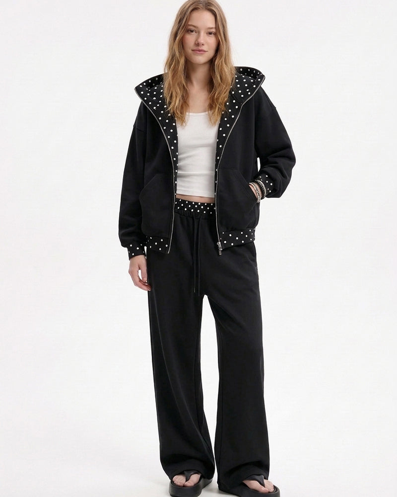 Curvvvy™ Completo Casual con Top con Spalle Scoperte e Pantaloni Ampi