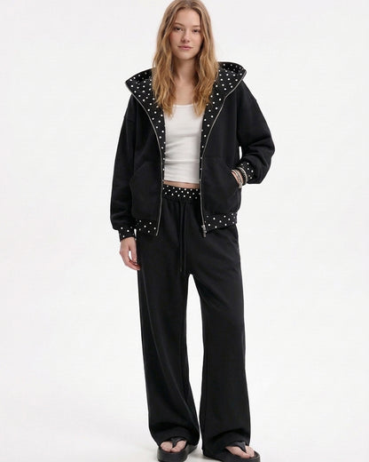Curvvvy™ Completo Casual con Top con Spalle Scoperte e Pantaloni Ampi
