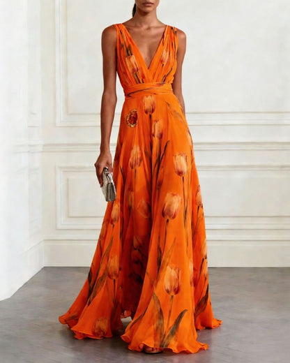 Curvvvy™ Romantic Tulip Maxi Dress