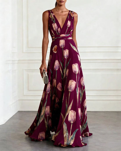 Curvvvy™ Romantic Tulip Maxi Dress