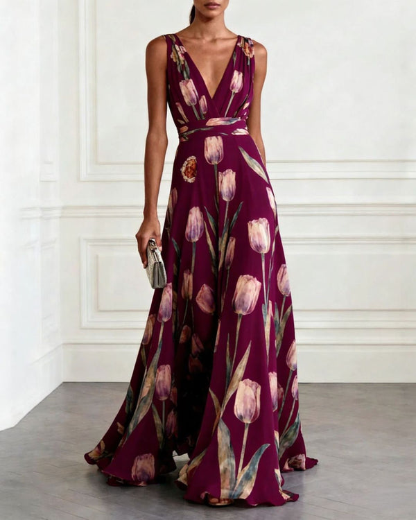 Curvvvy™ Romantic Tulip Maxi Dress