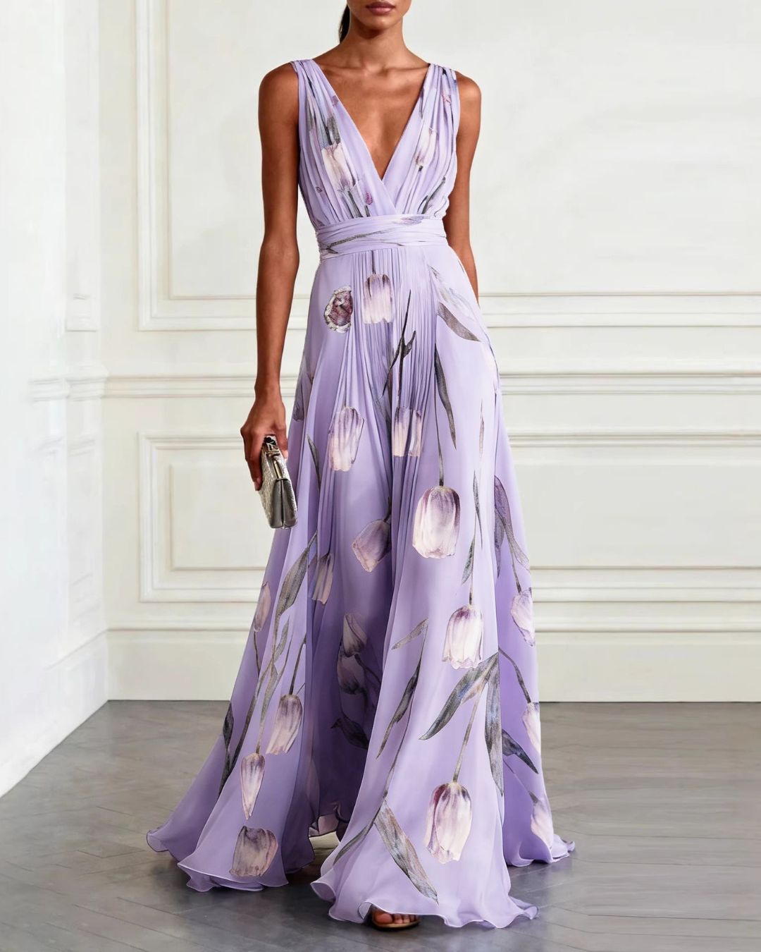 Curvvvy™ Romantic Tulip Maxi Dress