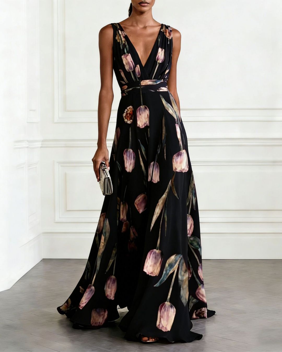 Curvvvy™ Romantic Tulip Maxi Dress
