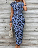 Blue Leopard Print