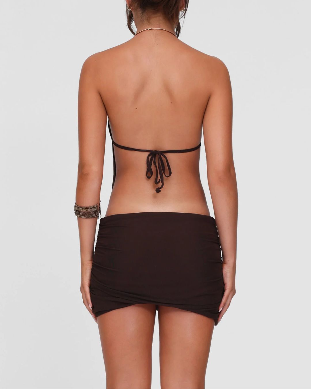Curvvvy™ Choker Halter Backless Bodycon Mini Dress