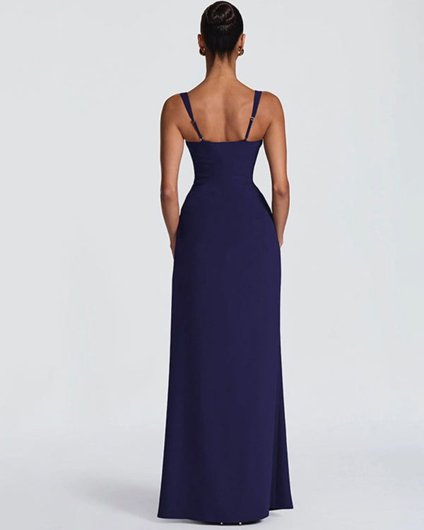 Curvvvy™ Minimalist High Slit Maxi Dress