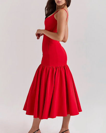 Curvvvy™ French Elegance Drop Waist Maxi Dress