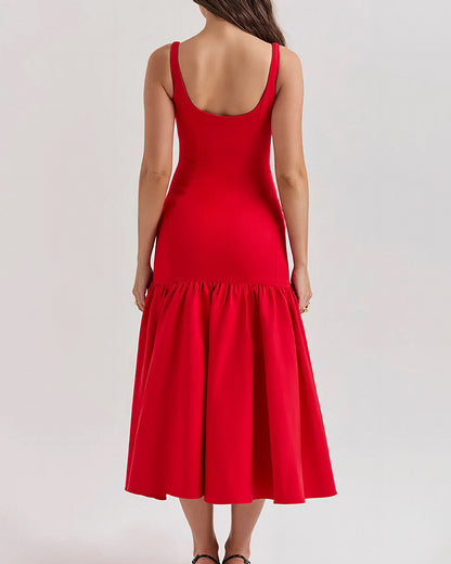 Curvvvy™ French Elegance Drop Waist Maxi Dress