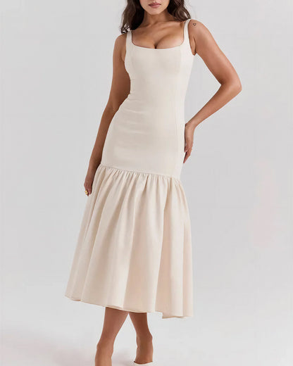 Curvvvy™ French Elegance Drop Waist Maxi Dress