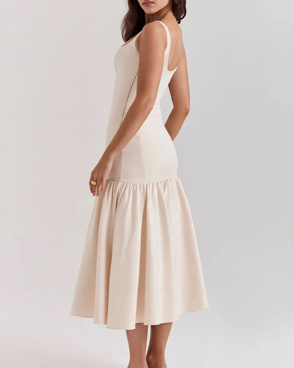 Curvvvy™ French Elegance Drop Waist Maxi Dress