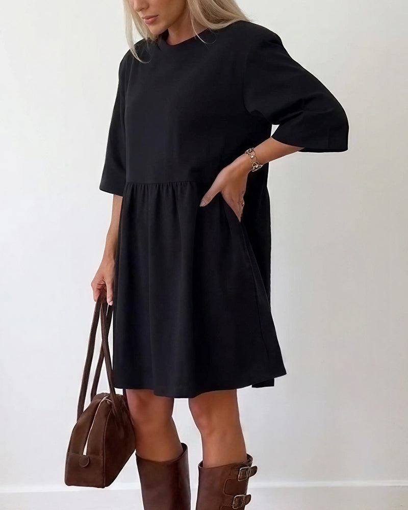 Curvvvy™ Casual Loose Tiered Mini Dress