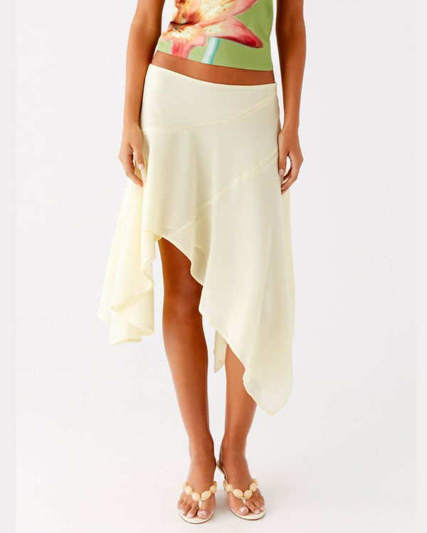 Curvvvy™ High-Waisted Asymmetrical A-Line Midi Skirt