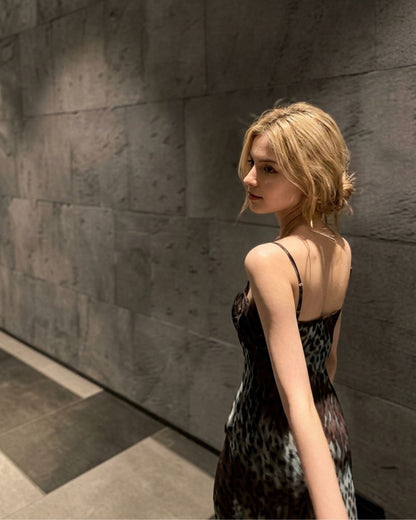 Curvvvy™ Contrast Lace Leopard Floral Cami Maxi Dress