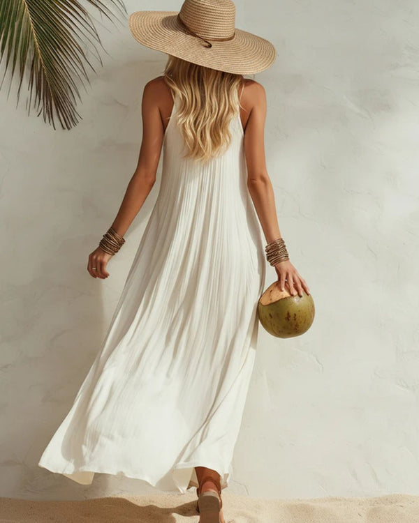 Curvvvy™ Bohemian Sleeveless U Neck Maxi Dress