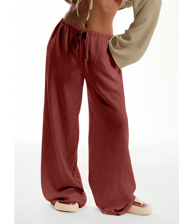 Curvvvy™ Casual Wide Leg Sweatpants Drawstring Lounge Pants