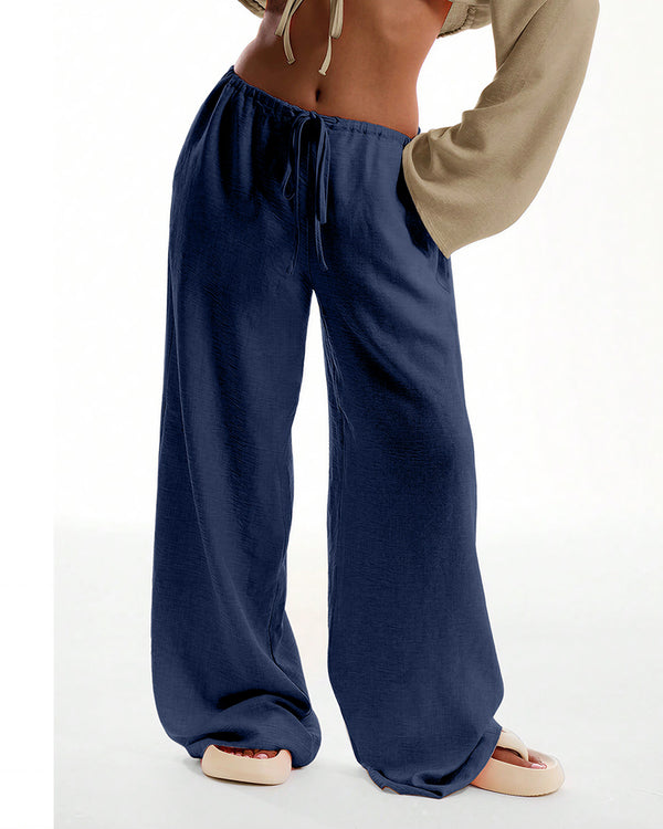 Curvvvy™ Casual Wide Leg Sweatpants Drawstring Lounge Pants