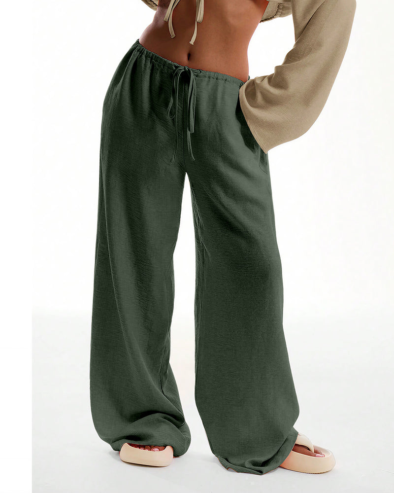 Curvvvy™ Casual Wide Leg Sweatpants Drawstring Lounge Pants