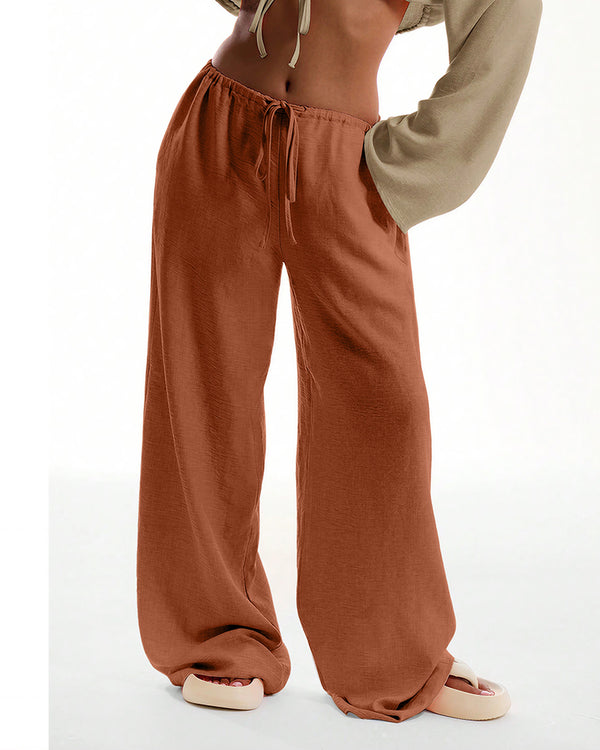 Curvvvy™ Casual Wide Leg Sweatpants Drawstring Lounge Pants