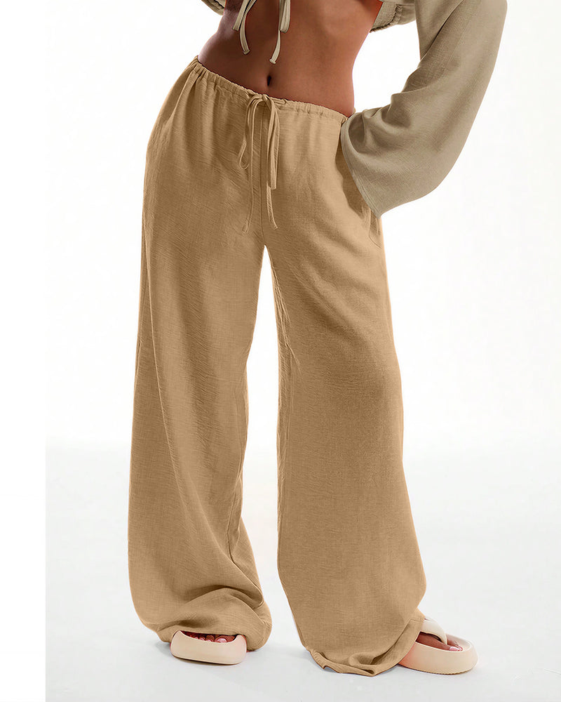 Curvvvy™ Casual Wide Leg Sweatpants Drawstring Lounge Pants