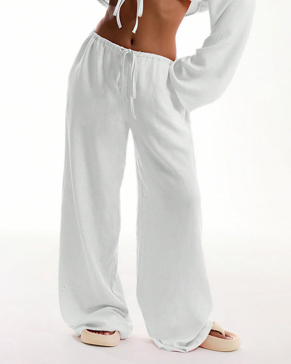 Curvvvy™ Casual Wide Leg Sweatpants Drawstring Lounge Pants