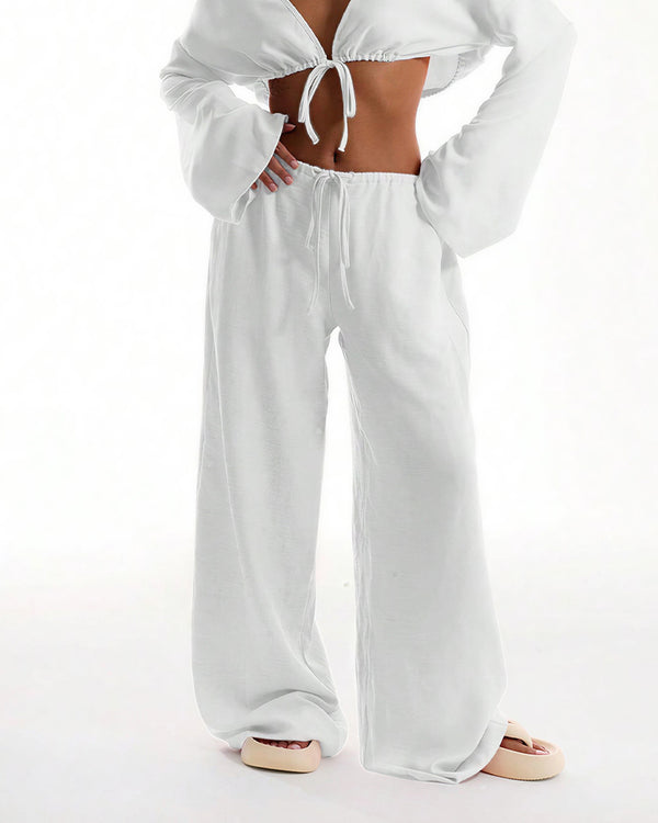 Curvvvy™ Casual Wide Leg Sweatpants Drawstring Lounge Pants