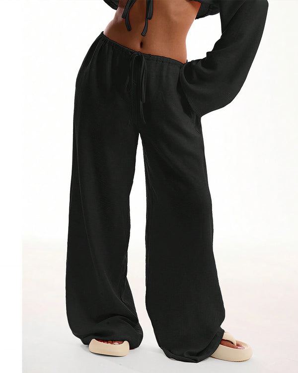 Curvvvy™ Casual Wide Leg Sweatpants Drawstring Lounge Pants
