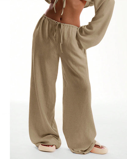 Curvvvy™ Casual Wide Leg Sweatpants Drawstring Lounge Pants