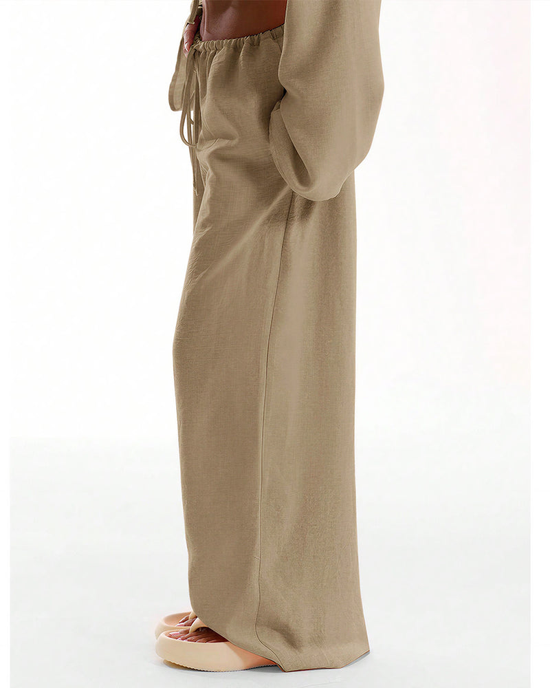 Curvvvy™ Casual Wide Leg Sweatpants Drawstring Lounge Pants