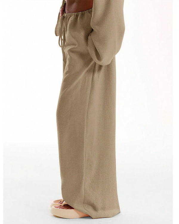 Curvvvy™ Casual Wide Leg Sweatpants Drawstring Lounge Pants