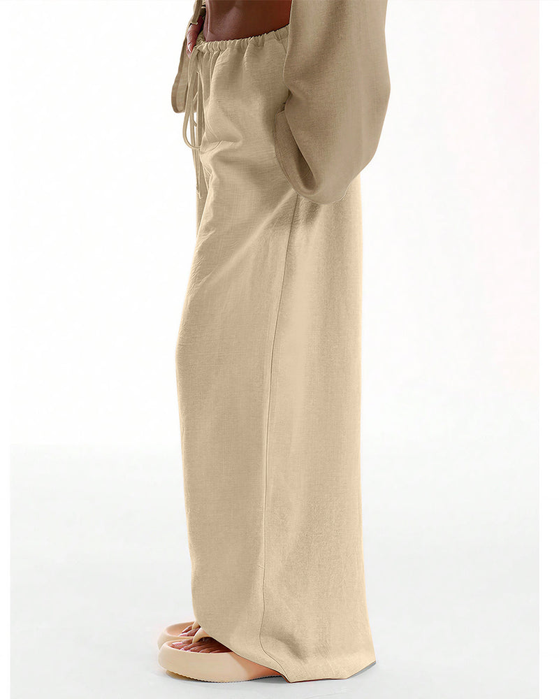 Curvvvy™ Casual Wide Leg Sweatpants Drawstring Lounge Pants