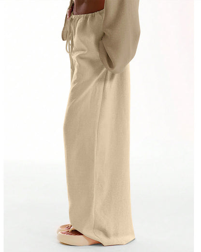 Curvvvy™ Casual Wide Leg Sweatpants Drawstring Lounge Pants