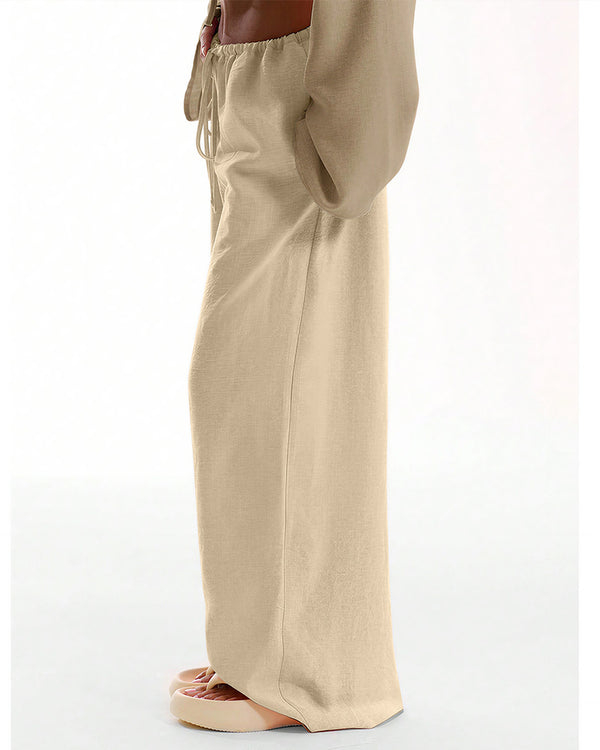 Curvvvy™ Casual Wide Leg Sweatpants Drawstring Lounge Pants