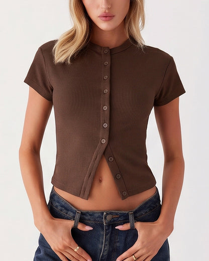Curvvvy™ Top Casual de Manga Larga con Ribete de Encaje