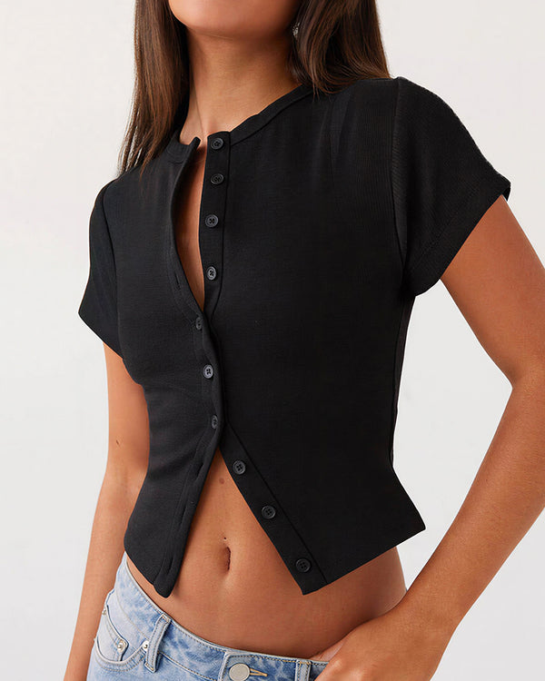 Curvvvy™ Top Casual de Manga Larga con Ribete de Encaje