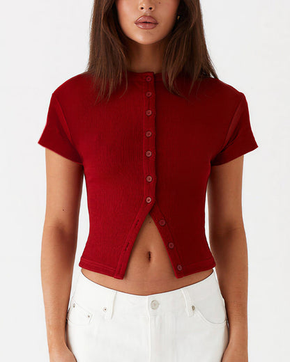 Curvvvy™ Top Casual de Manga Larga con Ribete de Encaje