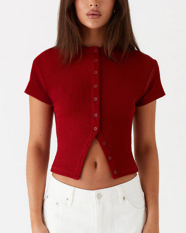Curvvvy™ Top Casual de Manga Larga con Ribete de Encaje