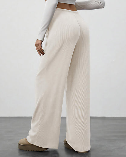 Curvvvy™ Drape Wide Leg Drawstring Lounge Pants