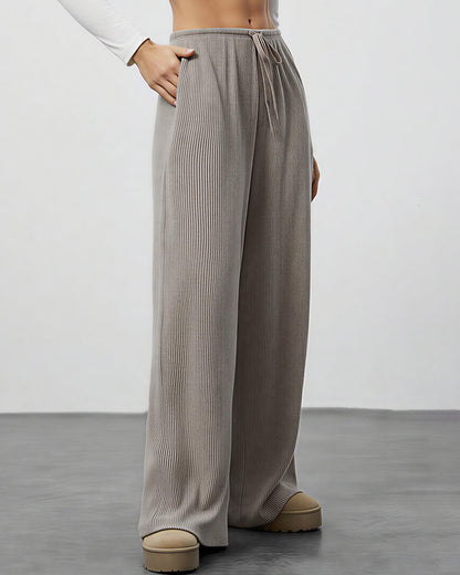 Curvvvy™ Drape Wide Leg Drawstring Lounge Pants