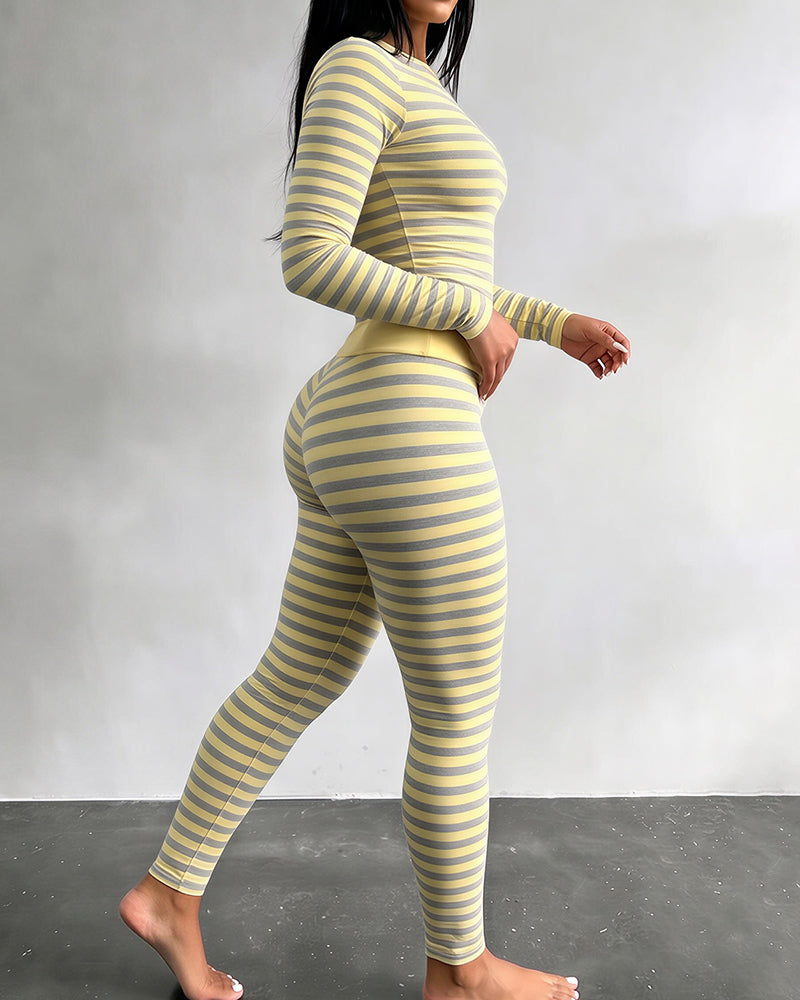 Curvvvy™ Completo Casual con Top con Spalle Scoperte e Pantaloni Ampi