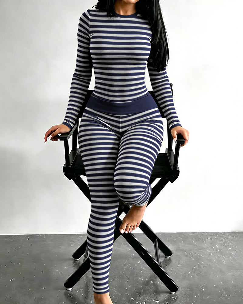 Curvvvy™ Completo Casual con Top con Spalle Scoperte e Pantaloni Ampi