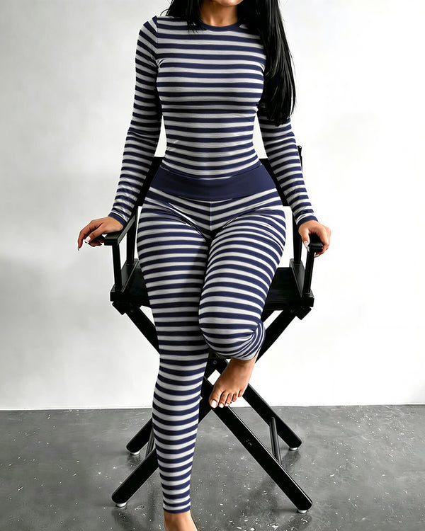 Curvvvy™ Completo Casual con Top con Spalle Scoperte e Pantaloni Ampi