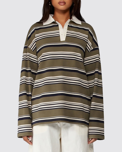 Curvvvy™ Sweat Col V Décontracté à Manches Longues avec Poche