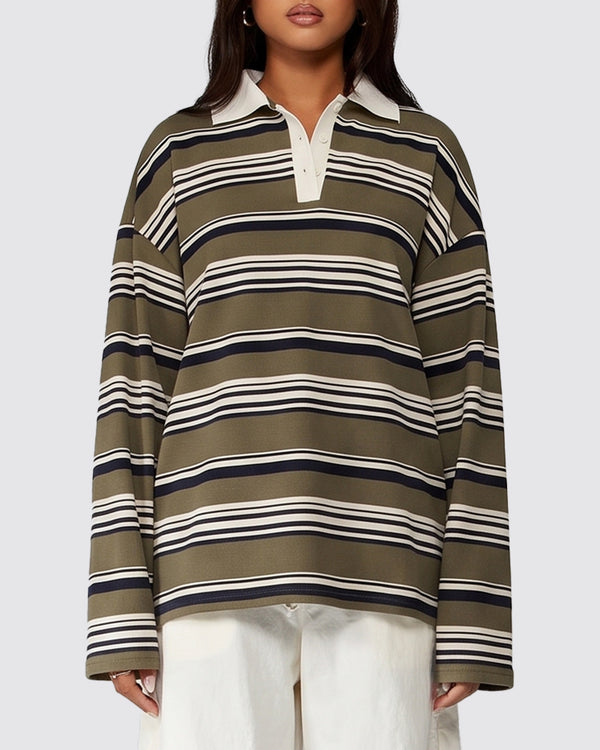 Curvvvy™ Sweat Col V Décontracté à Manches Longues avec Poche