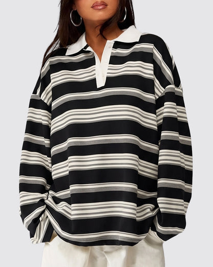 Curvvvy™ Sweat Col V Décontracté à Manches Longues avec Poche