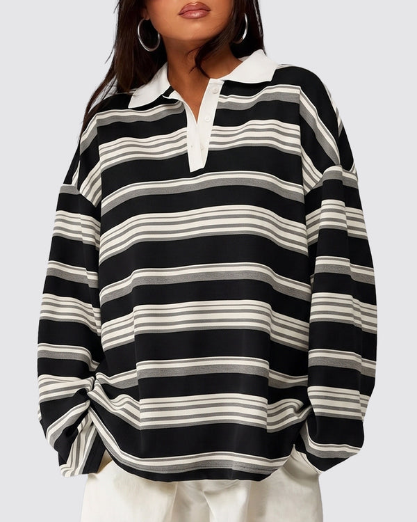 Curvvvy™ Sweat Col V Décontracté à Manches Longues avec Poche